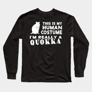 human quokka costume lover gift Long Sleeve T-Shirt